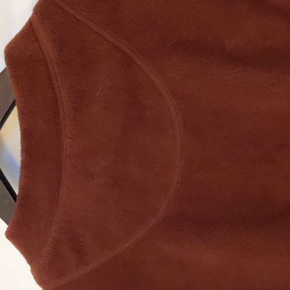 Medium Maroon Fleece Shirt, Long-sleeve - Picture 7 of 13